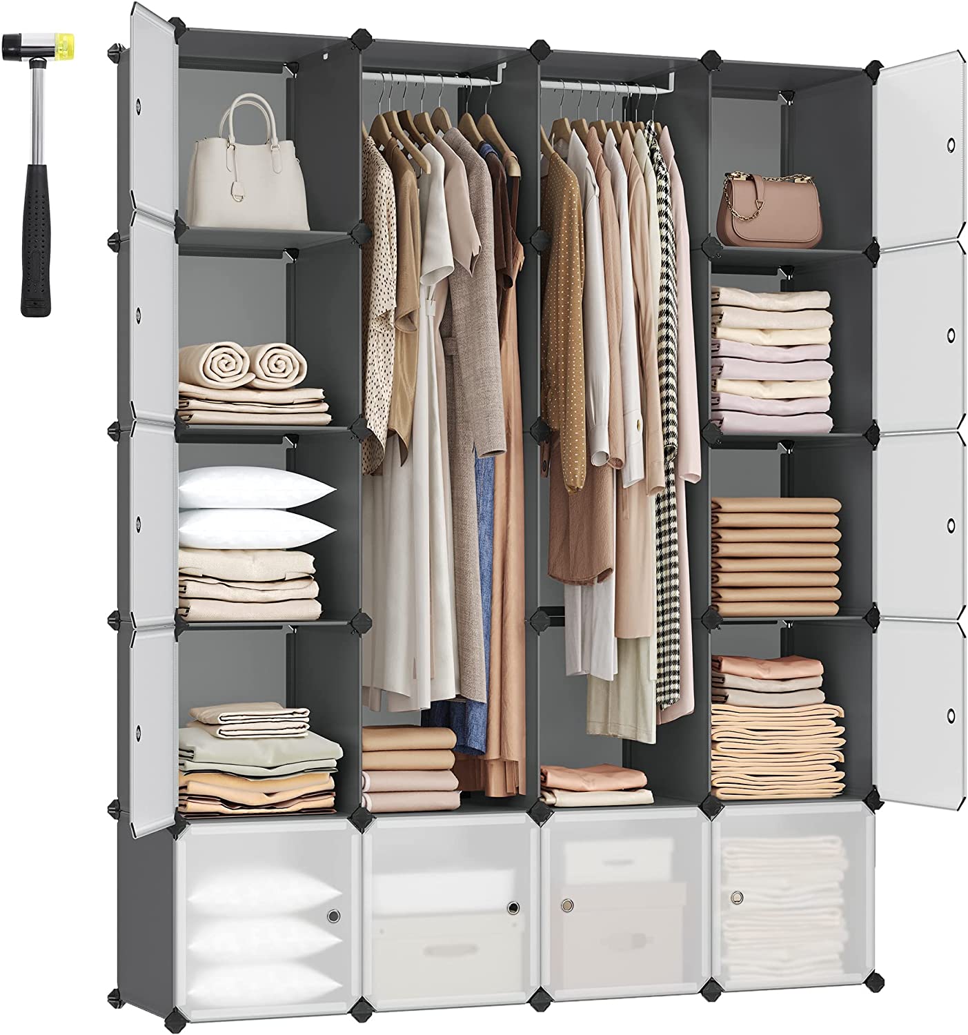 Cube Storage Portable Wardrobe - Grey – Space General