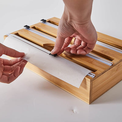 Bamboo Food Wrap Dispenser