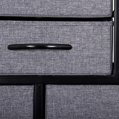 16 Drawer Storage Chest in grey styled in a modern room setting for storage and decor.