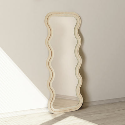 Sierra Wavy Full Length Dressing Mirror - Cream