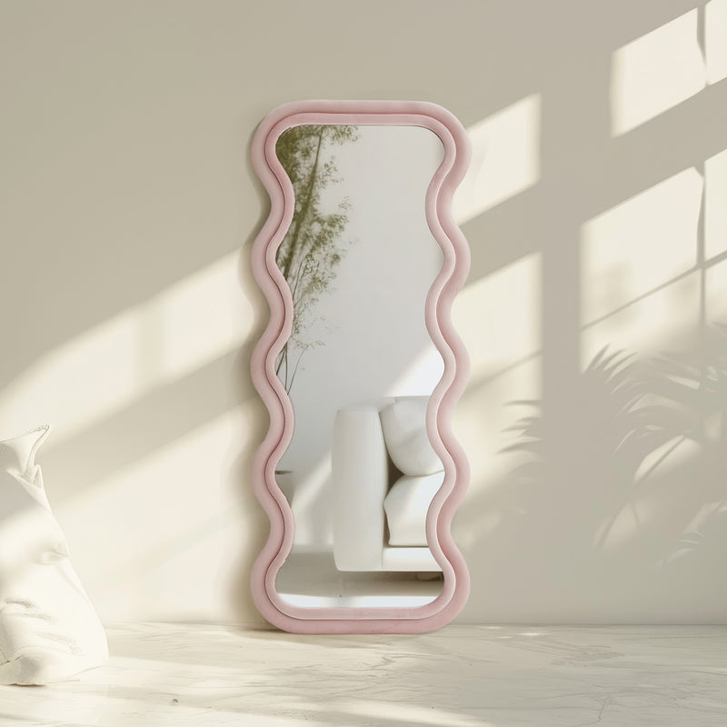 Sierra Wavy Full Length Dressing Mirror - Pink