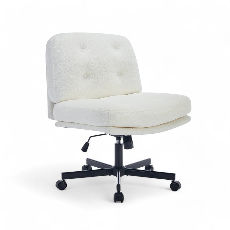 Lana Cross-Legged Office Chair - Cream