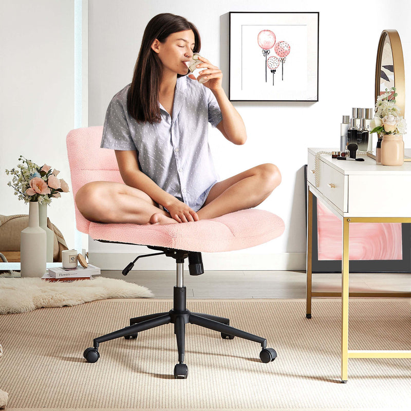 Emma Cross-Legged Office Chair - Pink