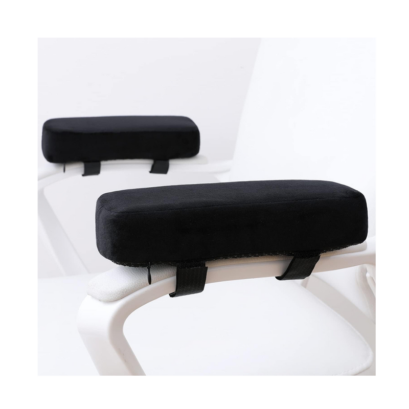 Front view of 2-Pack Thick Memory Foam Arm Pads for Office Chairs