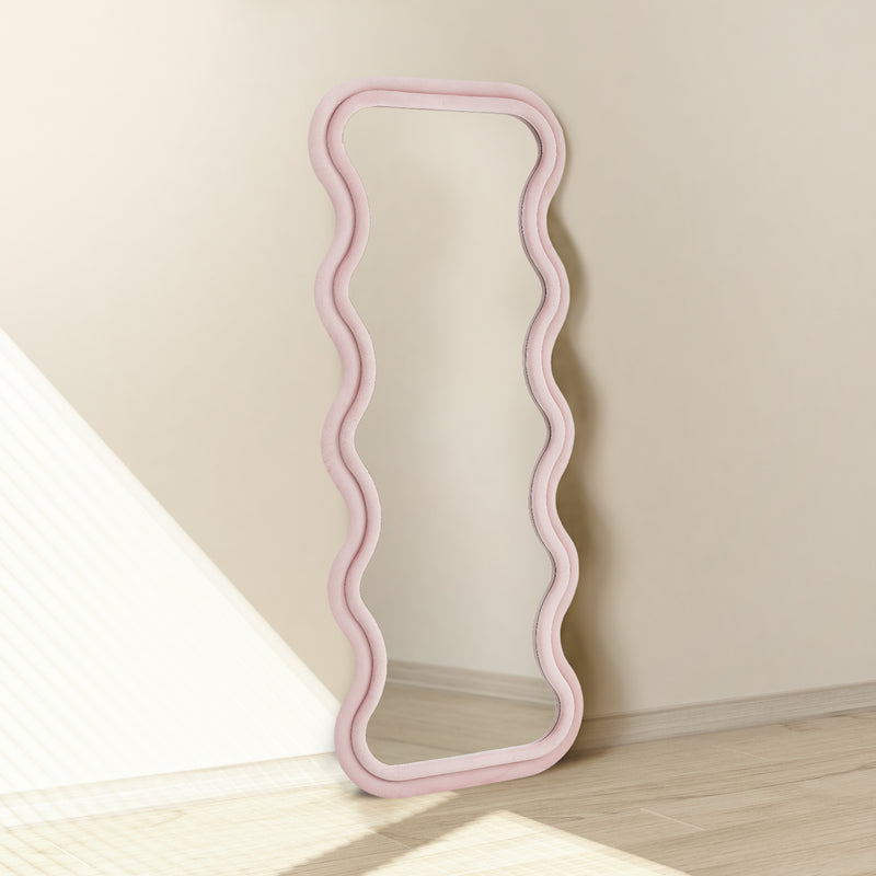 Sierra Wavy Full Length Dressing Mirror - Pink