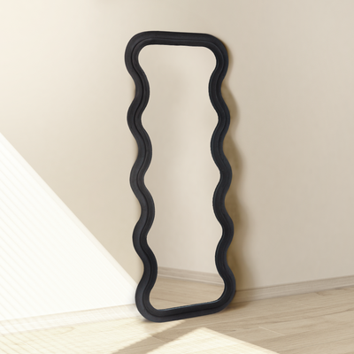 Sierra Wavy Full Length Dressing Mirror - Black