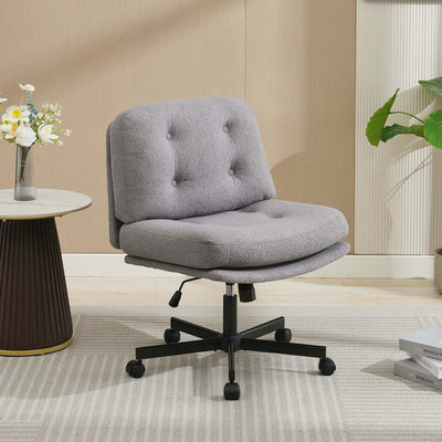 Lana Cross-Legged Office Chair - Grey