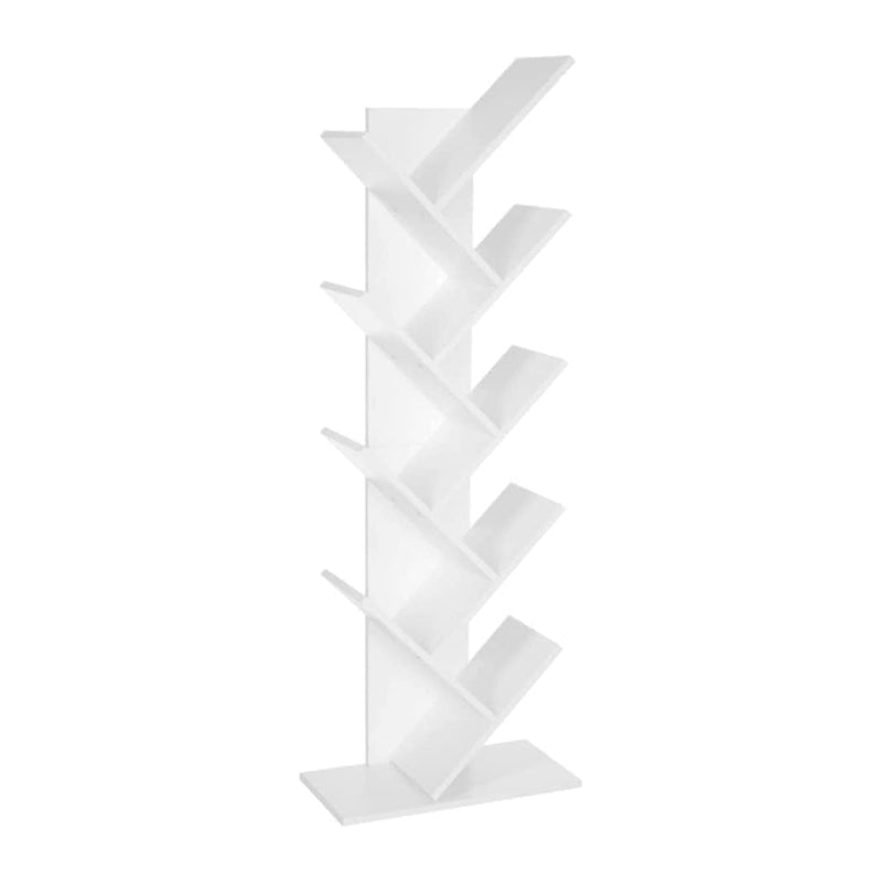 8 Tier Floor Standing Tree Bookshelf - White