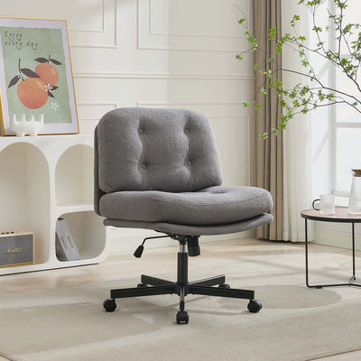 Lana Cross-Legged Office Chair - Grey