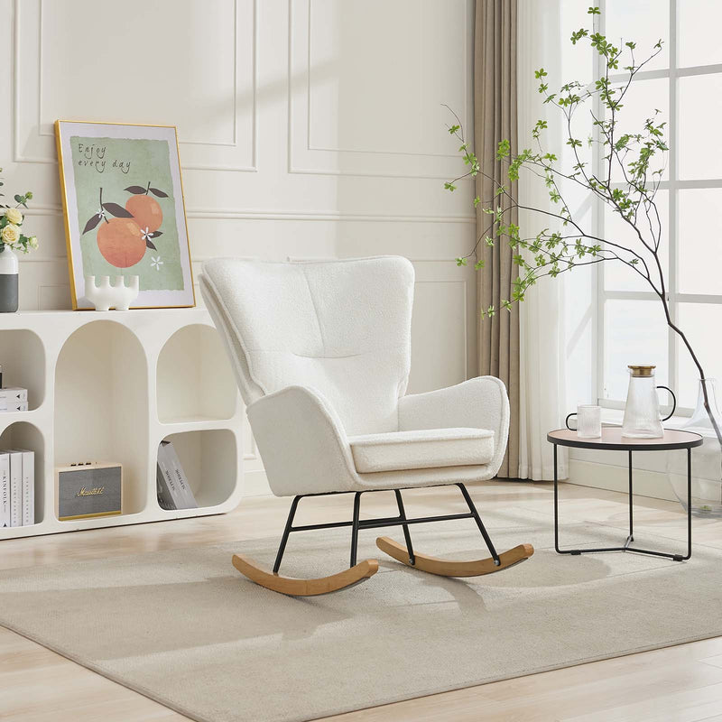 Recliner Rocking Chair - Cream