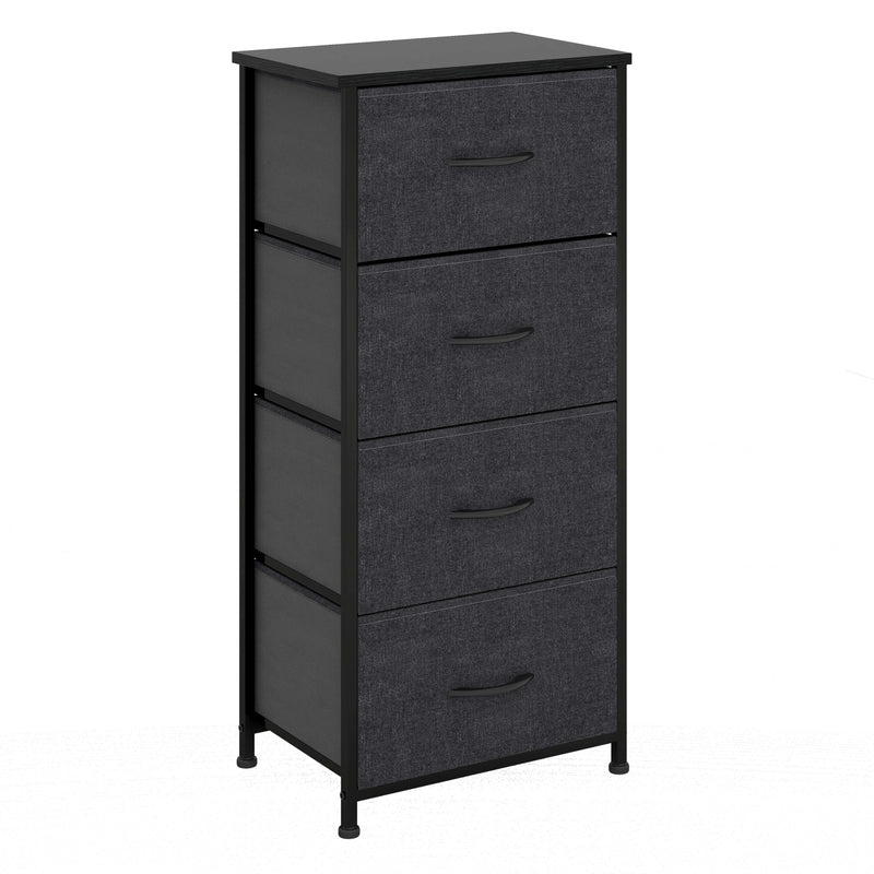 4 Drawer Storage Chest - Black