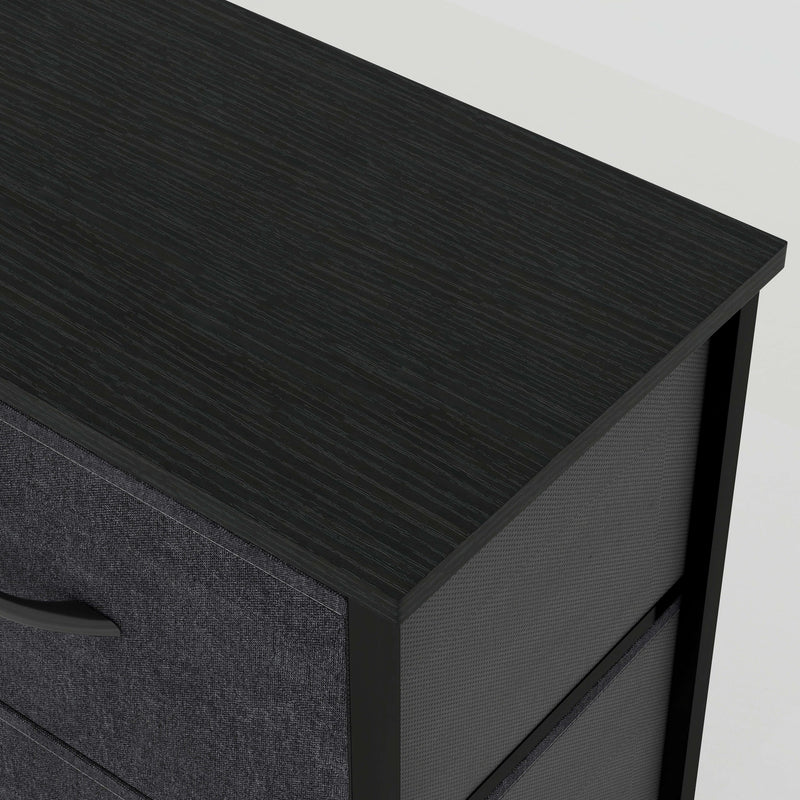 4 Drawer Storage Chest - Black