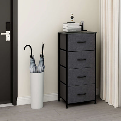 4 Drawer Storage Chest - Black