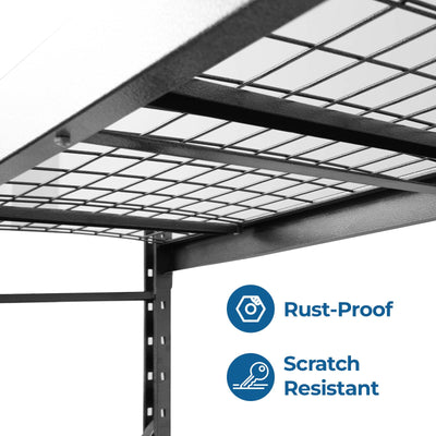 Dimensions of 4-tier adjustable garage heavy-duty metal shelf