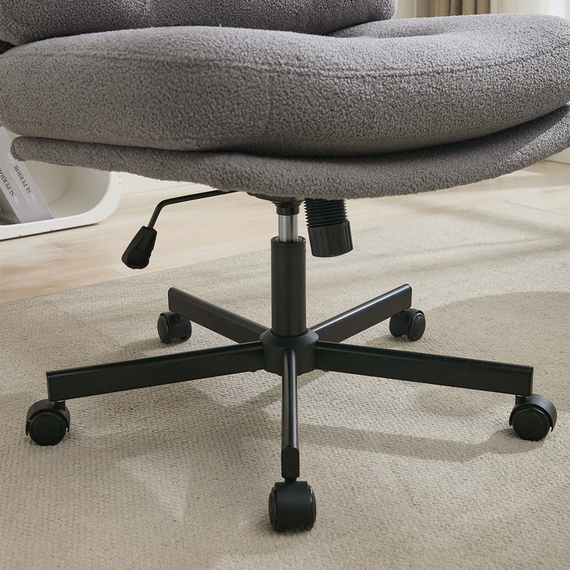 Lana Cross-Legged Office Chair - Grey