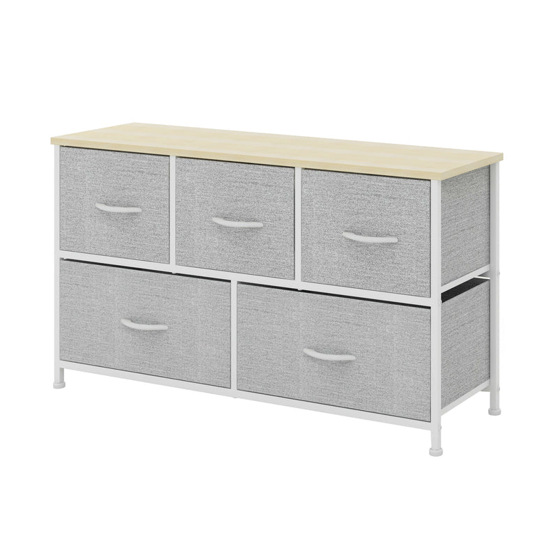 5 Drawer Storage Chest - Grey