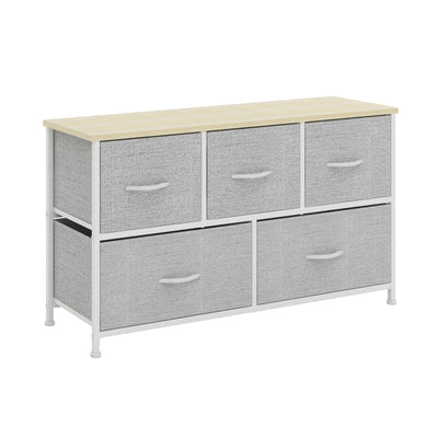 5 Drawer Storage Chest - Grey