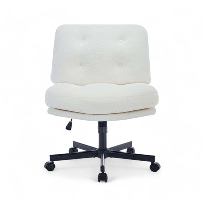 Lana Cross-Legged Office Chair - Cream