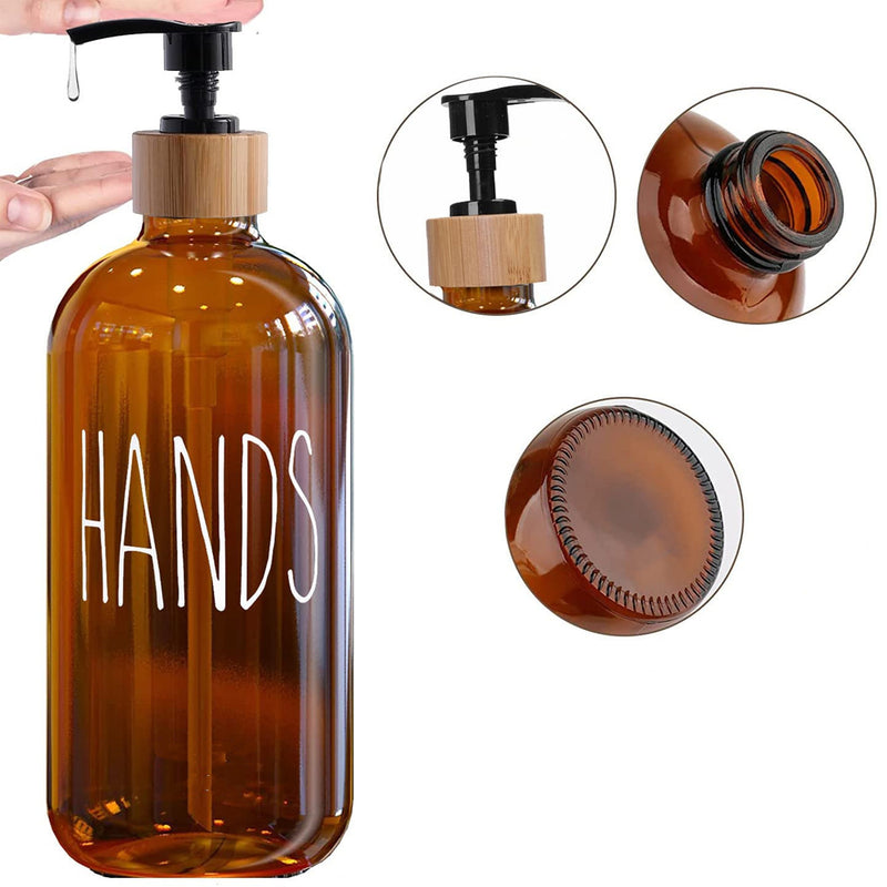 Glass Soap Dispensers (Set of 2) - Brown