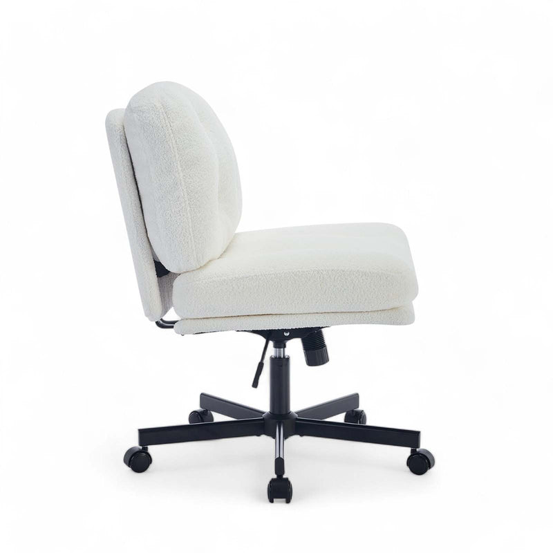 Lana Cross-Legged Office Chair - Cream