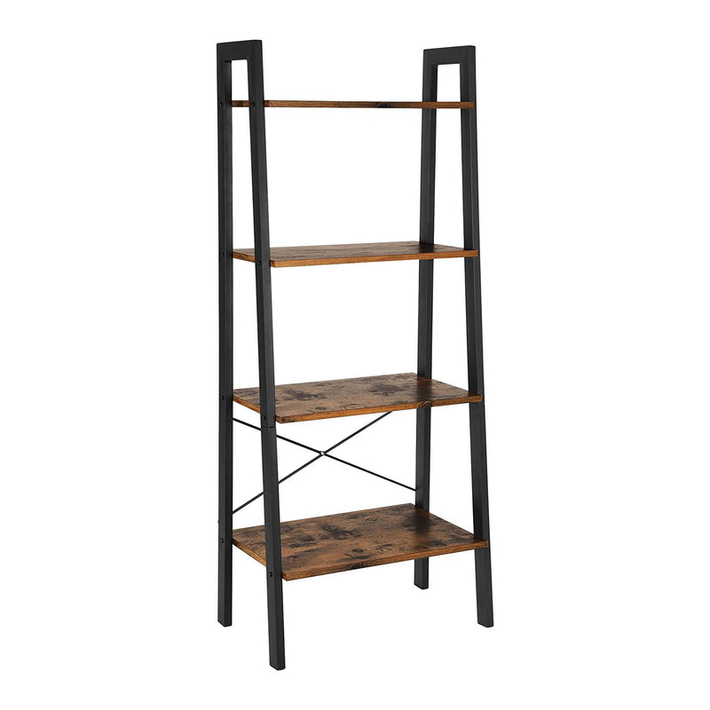 Mariah 4 Tier Ladder Bookshelf  - Rustic Brown