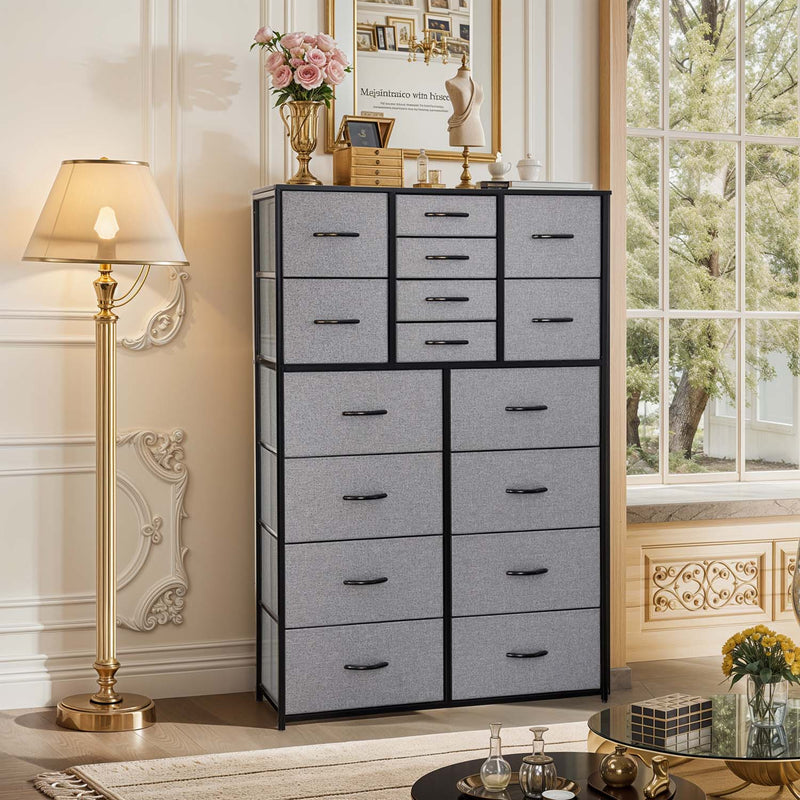 16 Drawer Storage Chest - Grey