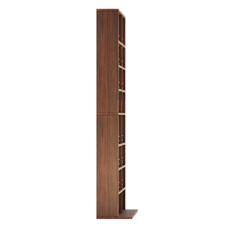 8 Tier CD DVD Adjustable Rack Shelf - Walnut