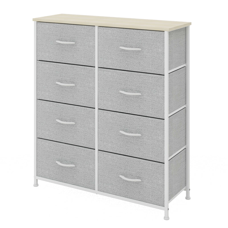 8 Drawer Storage Chest - Grey