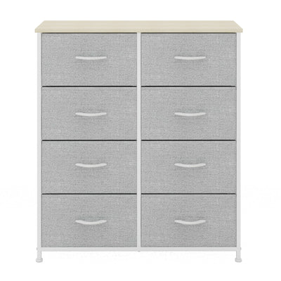 8 Drawer Storage Chest - Grey