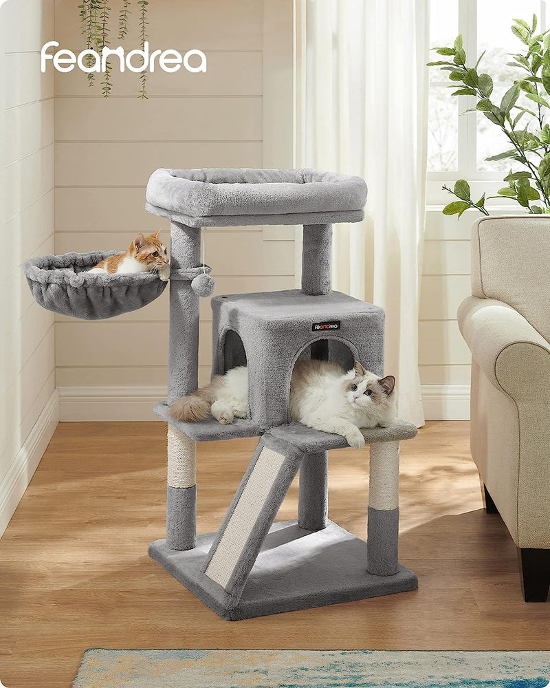 Cat Tree 96cm Tall - Light Grey