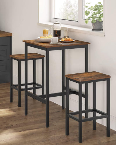 Miller Industrial Style Kitchen Bar Table Set