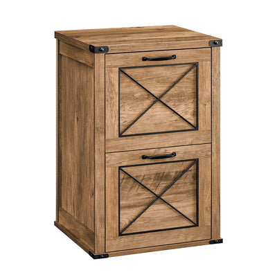 Karla Office Filing Cabinet  - Rustic Walnut