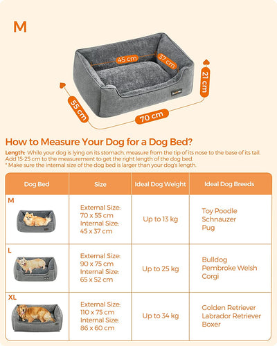 Dog Sofa Bed M - Light Grey