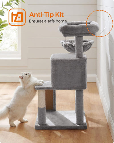 Cat Tree 96cm Tall - Light Grey