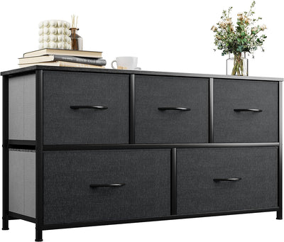 5 Drawer Storage Chest - Black