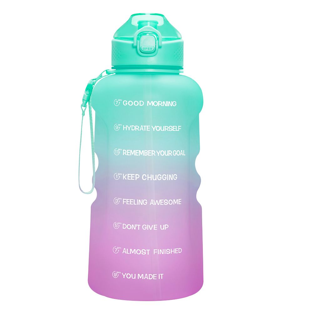 3.8 Liters Motivational Water Bottle Green & Purple – Space General