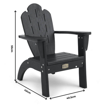 Adirondack Children Outdoor Chair - Black