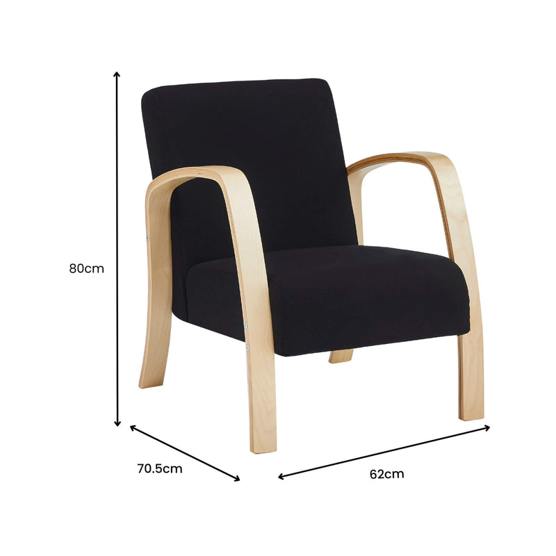 Aldan Armchair - Black