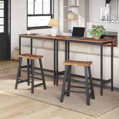 Side View of Industrial Style Bar Stools