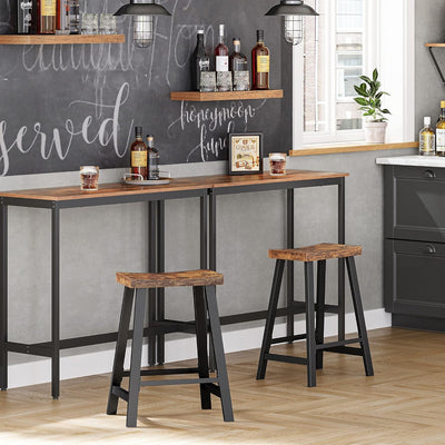 Industrial Style Bar Stools with Footrest