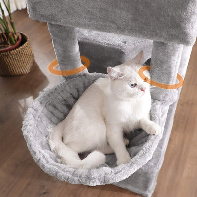 Large Cat Tree with Multiple Platforms and 3 Cat Caves