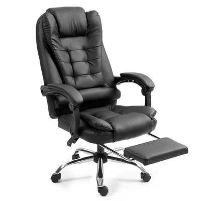 Leather Executive Office Chair With Footrest