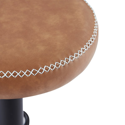 Close-Up of Morris Adjustable Faux Leather Bar Stools