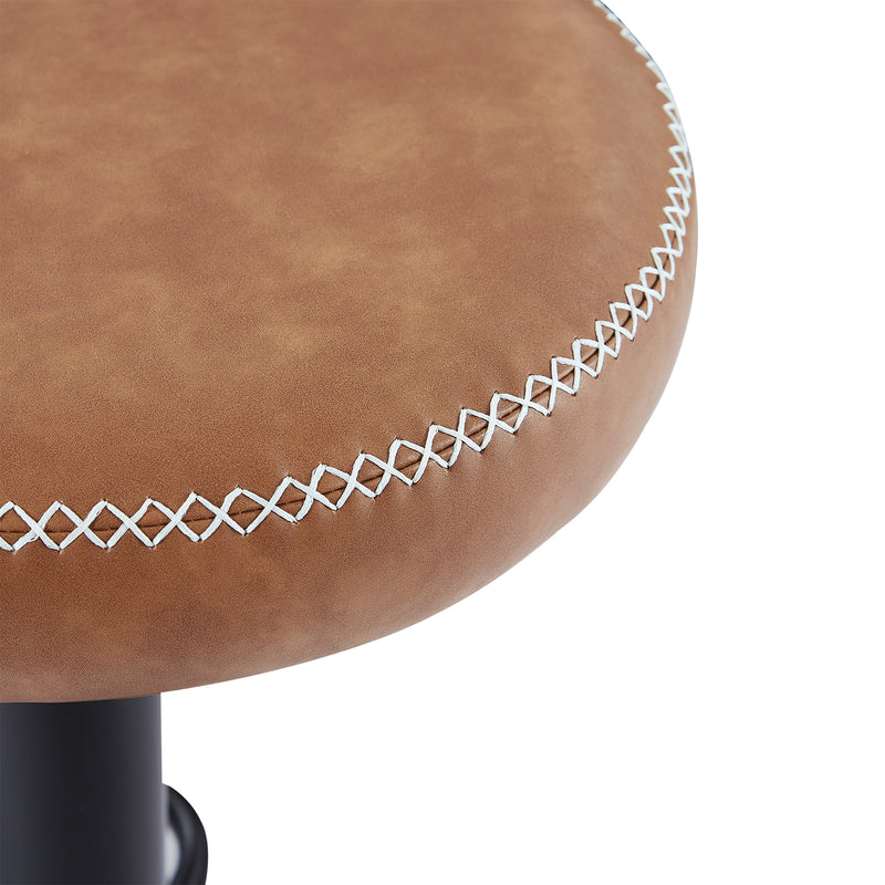 Close-Up of Morris Adjustable Faux Leather Bar Stools