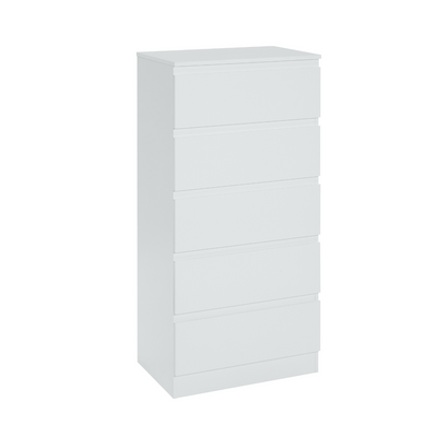 Nola 5 Drawers Tallboy - White