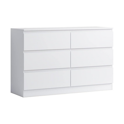 Nola 6 Drawers Tallboy - White