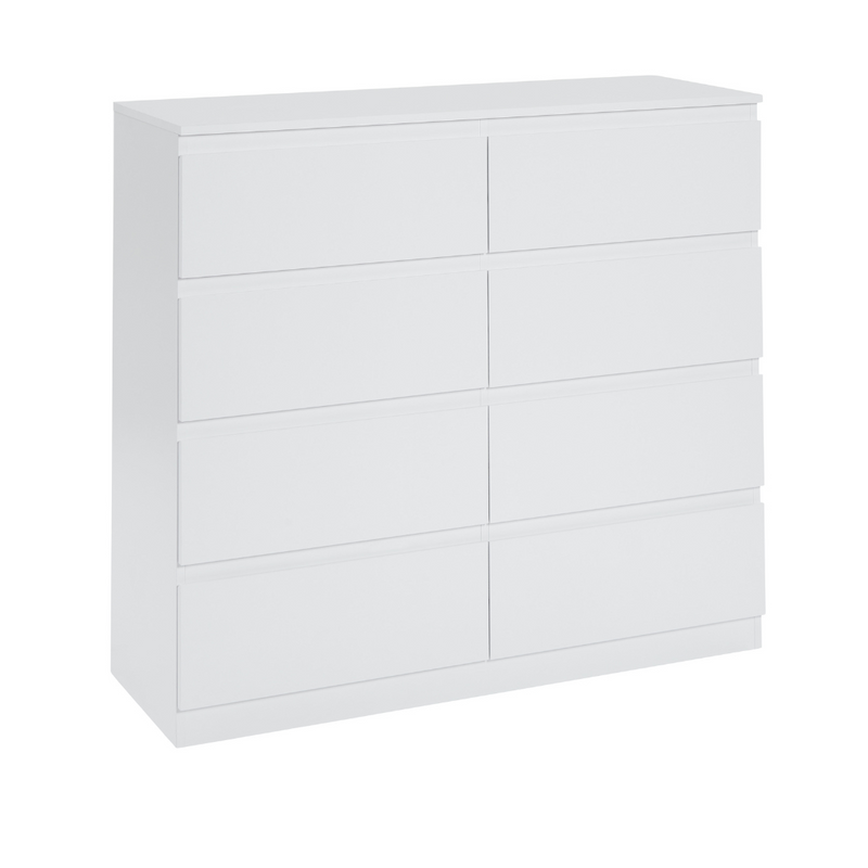 Nola 8 Drawers Tallboy - White