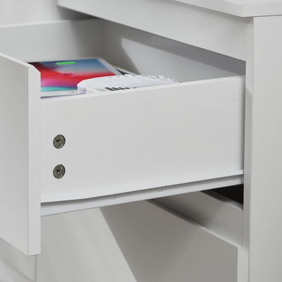 Side View of Nola 8 Drawers Tallboy - White