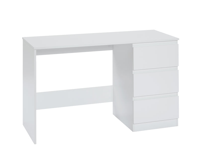 Nola Office Desk With 3 Drawers - White
