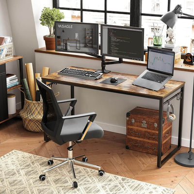 Office Computer Desk With Hooks 140 x 60 x 75 cm